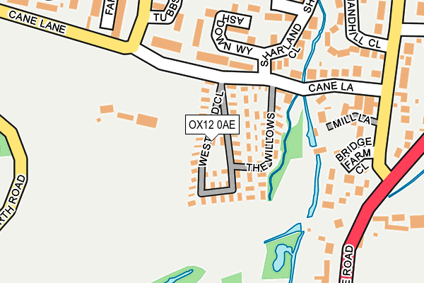 OX12 0AE map - OS OpenMap – Local (Ordnance Survey)