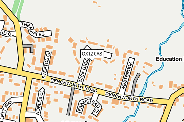 OX12 0AS map - OS OpenMap – Local (Ordnance Survey)