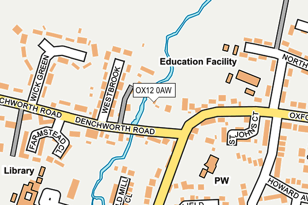 OX12 0AW map - OS OpenMap – Local (Ordnance Survey)