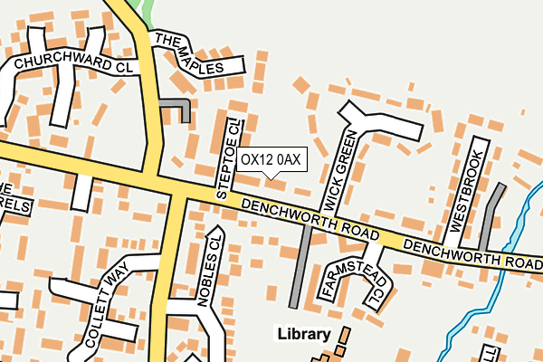 OX12 0AX map - OS OpenMap – Local (Ordnance Survey)