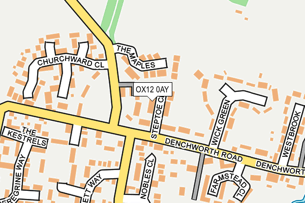 OX12 0AY map - OS OpenMap – Local (Ordnance Survey)