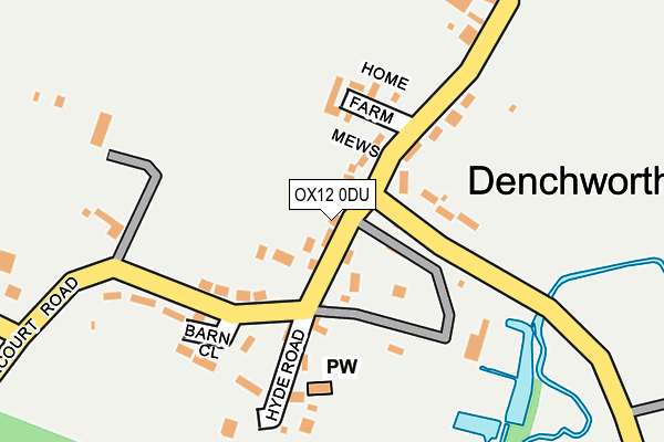 OX12 0DU map - OS OpenMap – Local (Ordnance Survey)