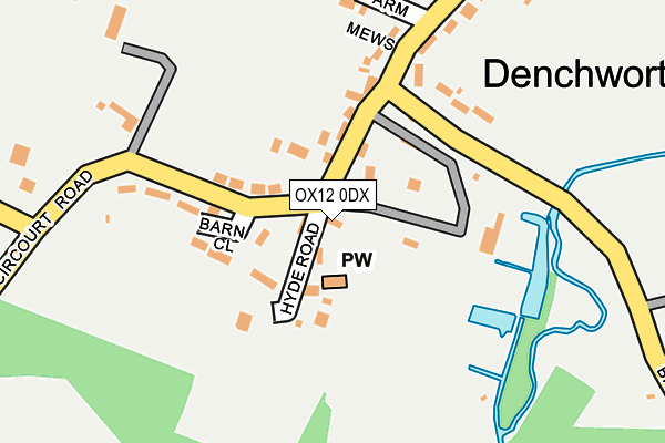 OX12 0DX map - OS OpenMap – Local (Ordnance Survey)