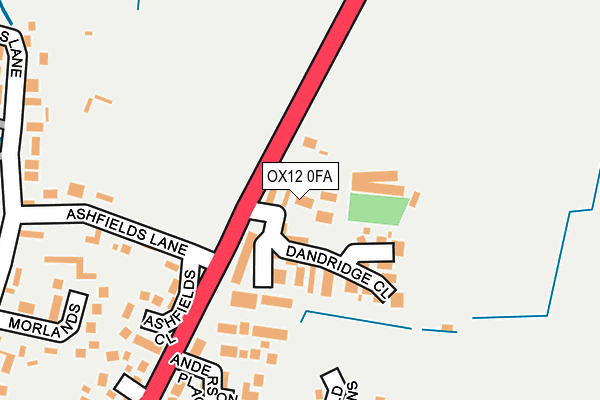 OX12 0FA map - OS OpenMap – Local (Ordnance Survey)