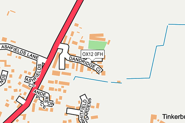 OX12 0FH map - OS OpenMap – Local (Ordnance Survey)