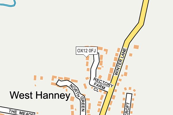 OX12 0FJ map - OS OpenMap – Local (Ordnance Survey)