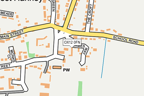 OX12 0FN map - OS OpenMap – Local (Ordnance Survey)