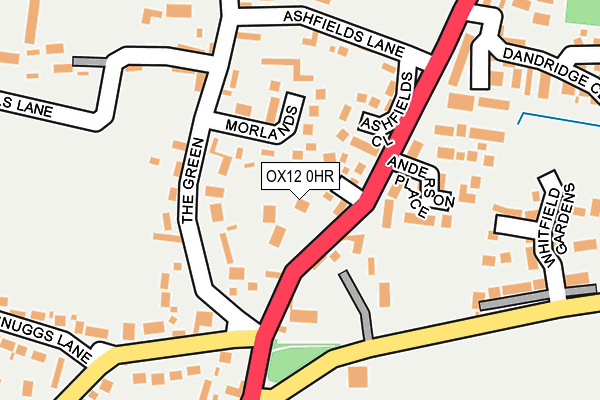 OX12 0HR map - OS OpenMap – Local (Ordnance Survey)