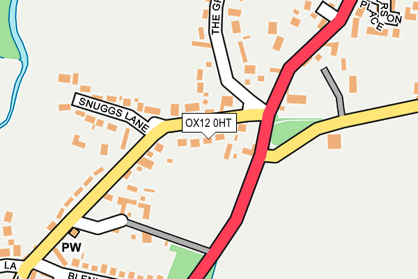 OX12 0HT map - OS OpenMap – Local (Ordnance Survey)