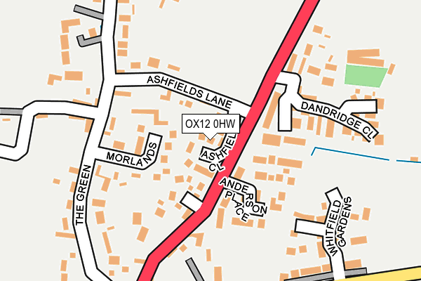 OX12 0HW map - OS OpenMap – Local (Ordnance Survey)