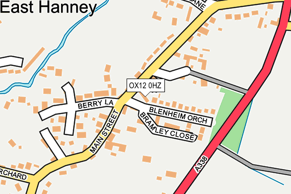 OX12 0HZ map - OS OpenMap – Local (Ordnance Survey)
