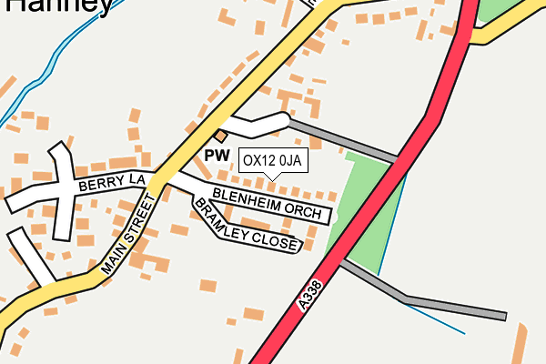 OX12 0JA map - OS OpenMap – Local (Ordnance Survey)