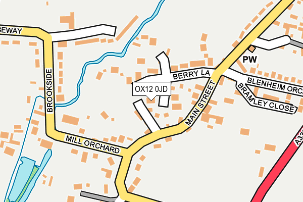 OX12 0JD map - OS OpenMap – Local (Ordnance Survey)