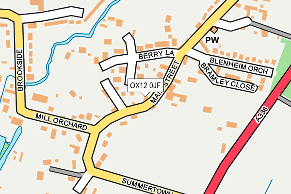 OX12 0JF map - OS OpenMap – Local (Ordnance Survey)