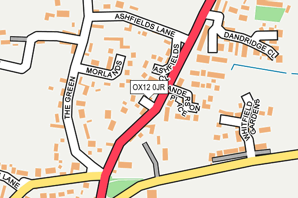 OX12 0JR map - OS OpenMap – Local (Ordnance Survey)