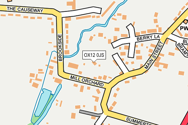 OX12 0JS map - OS OpenMap – Local (Ordnance Survey)