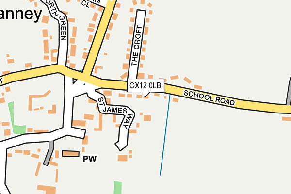 OX12 0LB map - OS OpenMap – Local (Ordnance Survey)