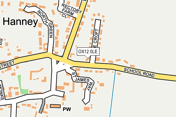 OX12 0LE map - OS OpenMap – Local (Ordnance Survey)