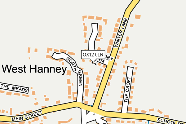 OX12 0LR map - OS OpenMap – Local (Ordnance Survey)