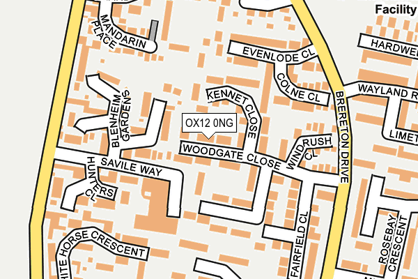 OX12 0NG map - OS OpenMap – Local (Ordnance Survey)