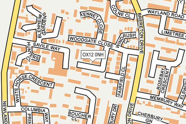 OX12 0NH map - OS OpenMap – Local (Ordnance Survey)