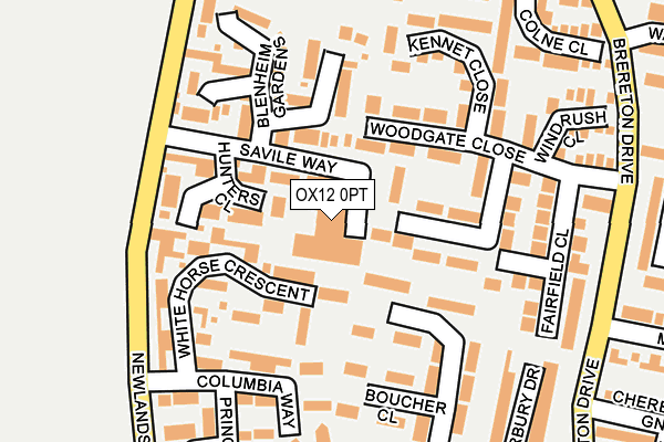 OX12 0PT map - OS OpenMap – Local (Ordnance Survey)