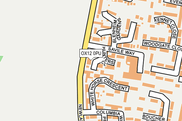 OX12 0PU map - OS OpenMap – Local (Ordnance Survey)