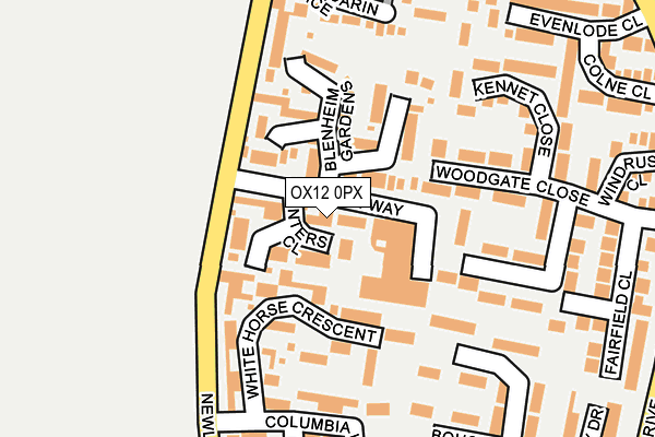 OX12 0PX map - OS OpenMap – Local (Ordnance Survey)