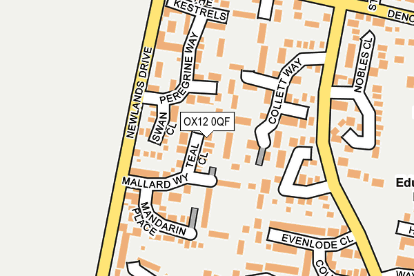 OX12 0QF map - OS OpenMap – Local (Ordnance Survey)