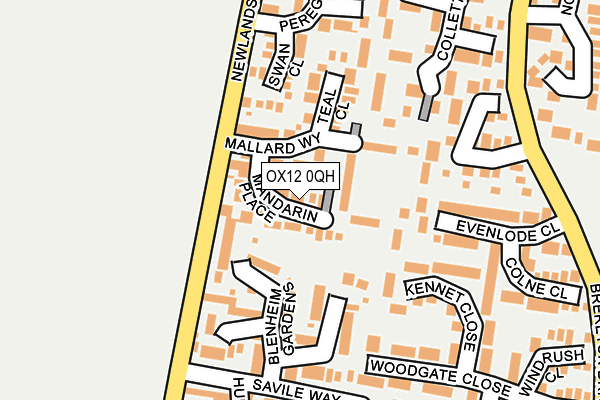 OX12 0QH map - OS OpenMap – Local (Ordnance Survey)