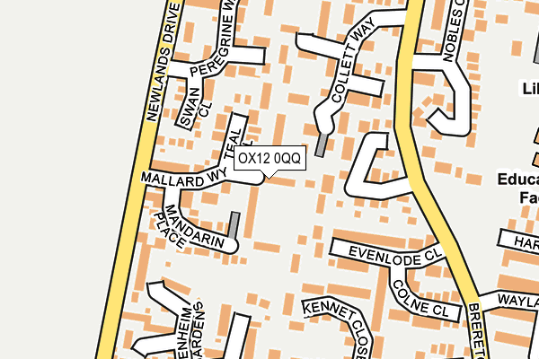 OX12 0QQ map - OS OpenMap – Local (Ordnance Survey)