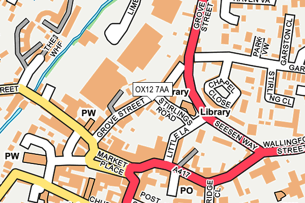 OX12 7AA map - OS OpenMap – Local (Ordnance Survey)