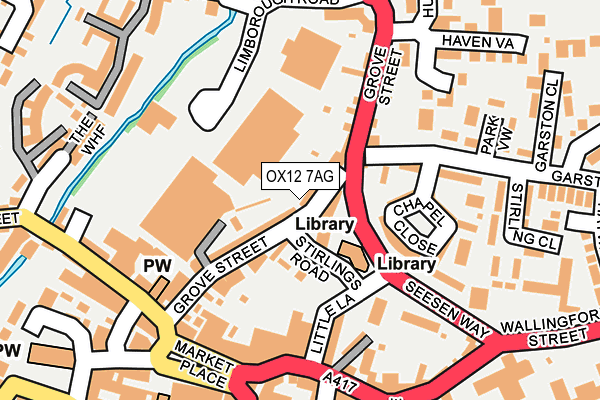 OX12 7AG map - OS OpenMap – Local (Ordnance Survey)