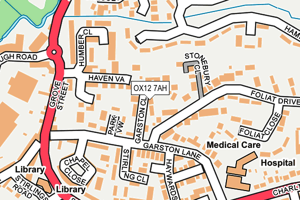 OX12 7AH map - OS OpenMap – Local (Ordnance Survey)