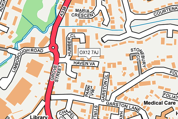 OX12 7AJ map - OS OpenMap – Local (Ordnance Survey)