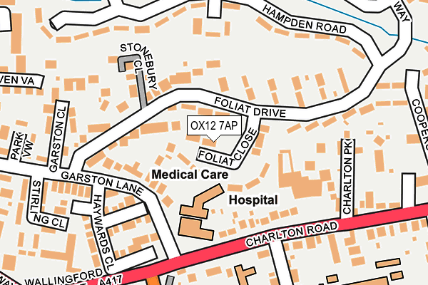 OX12 7AP map - OS OpenMap – Local (Ordnance Survey)