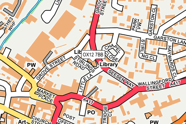 OX12 7BB map - OS OpenMap – Local (Ordnance Survey)