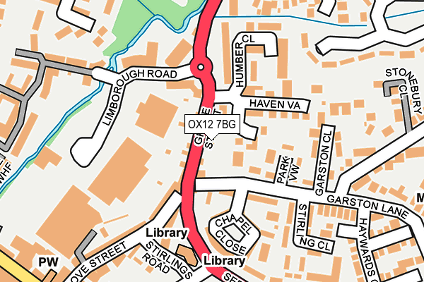 OX12 7BG map - OS OpenMap – Local (Ordnance Survey)