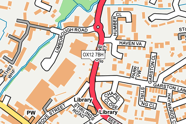 OX12 7BH map - OS OpenMap – Local (Ordnance Survey)
