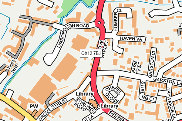 OX12 7BJ map - OS OpenMap – Local (Ordnance Survey)