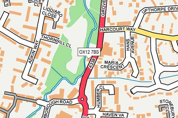 OX12 7BS map - OS OpenMap – Local (Ordnance Survey)