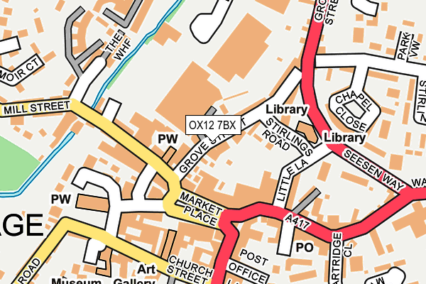 OX12 7BX map - OS OpenMap – Local (Ordnance Survey)