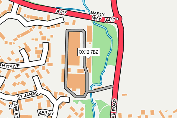 OX12 7BZ map - OS OpenMap – Local (Ordnance Survey)