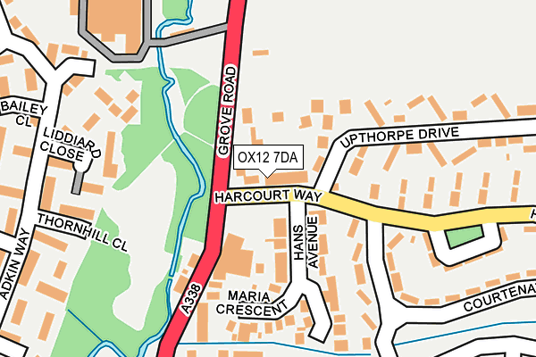 OX12 7DA map - OS OpenMap – Local (Ordnance Survey)