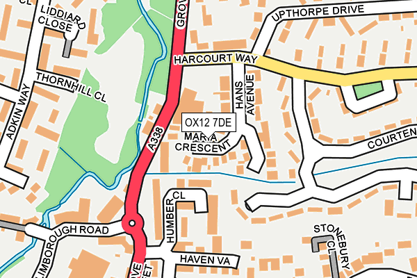 OX12 7DE map - OS OpenMap – Local (Ordnance Survey)