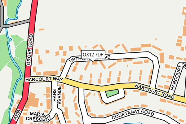 OX12 7DF map - OS OpenMap – Local (Ordnance Survey)