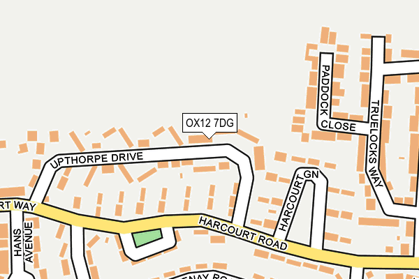 OX12 7DG map - OS OpenMap – Local (Ordnance Survey)
