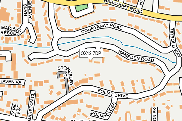OX12 7DP map - OS OpenMap – Local (Ordnance Survey)