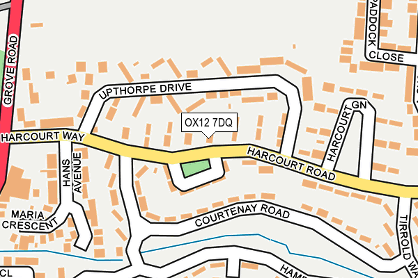 OX12 7DQ map - OS OpenMap – Local (Ordnance Survey)