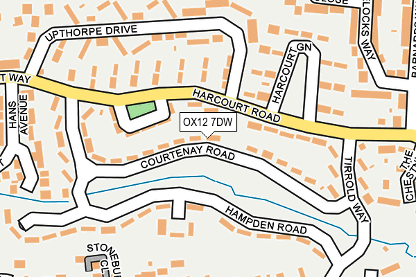 OX12 7DW map - OS OpenMap – Local (Ordnance Survey)